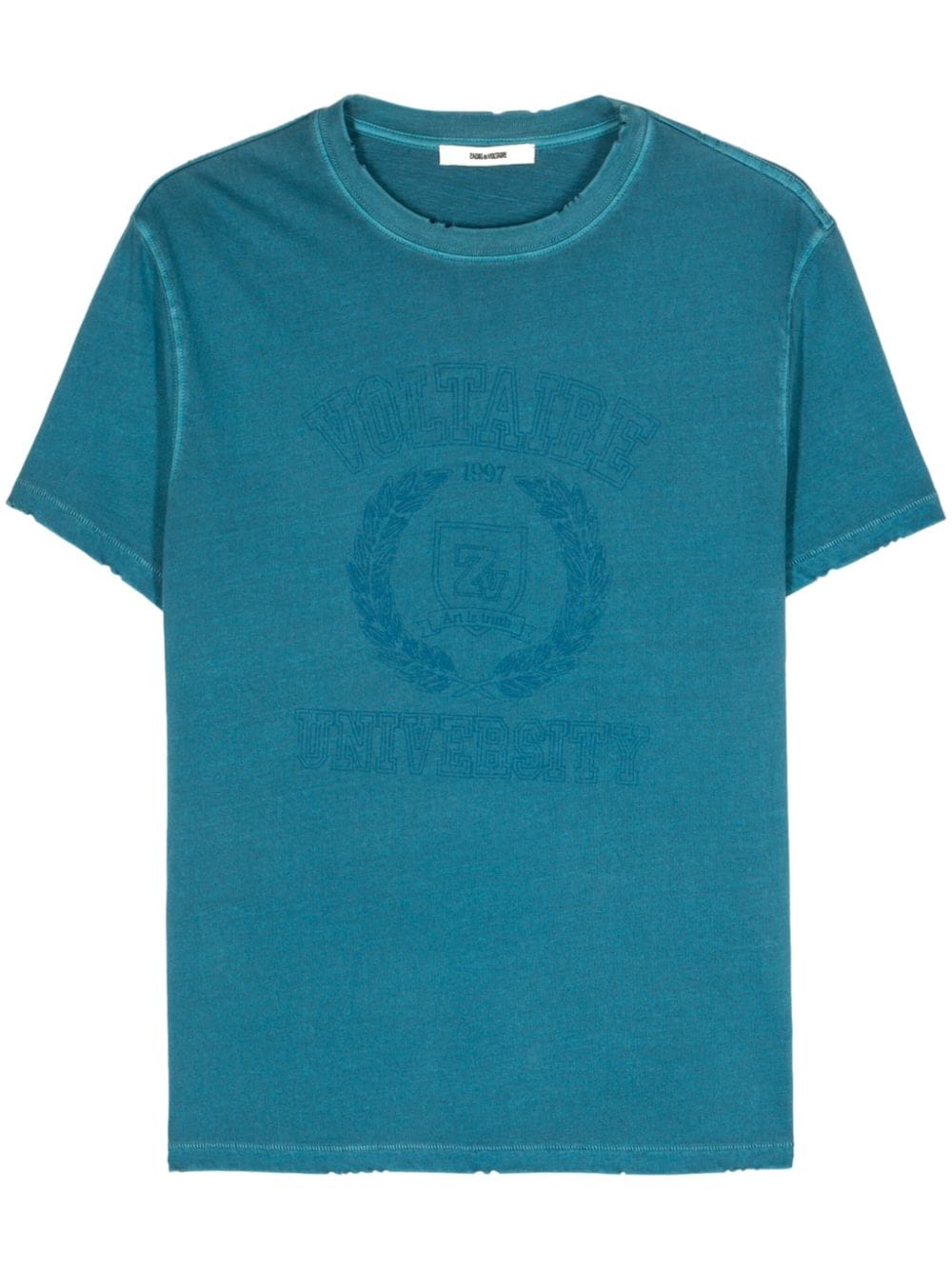 Zadig&Voltaire logo-print cotton T-shirt - Blue von Zadig&Voltaire