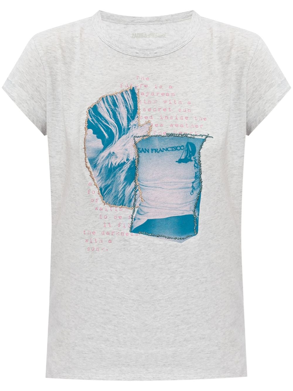 Zadig&Voltaire logo-print cotton T-shirt - Grey von Zadig&Voltaire