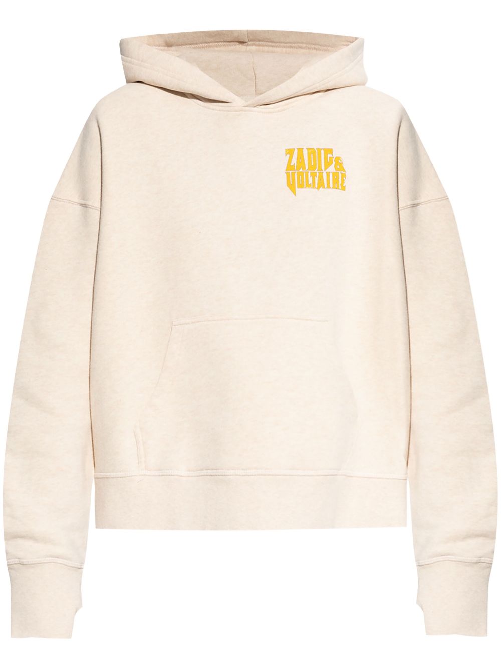 Zadig&Voltaire logo-print cotton hoodie - Neutrals von Zadig&Voltaire