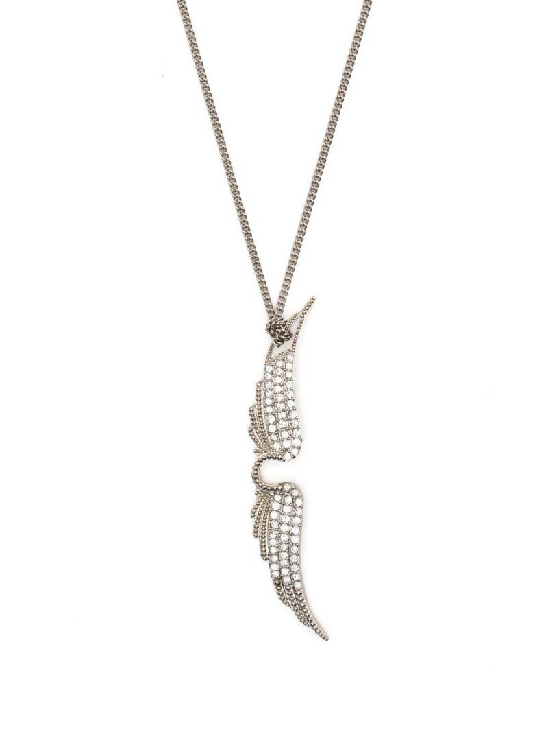 Zadig&Voltaire long wing pendant necklace - Silver von Zadig&Voltaire