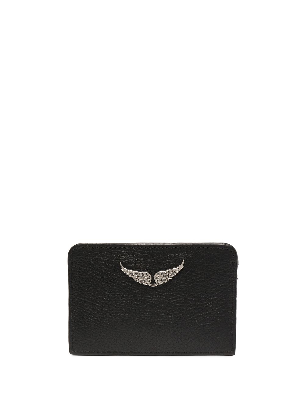 Zadig&Voltaire pebbled leather card holder - Black von Zadig&Voltaire