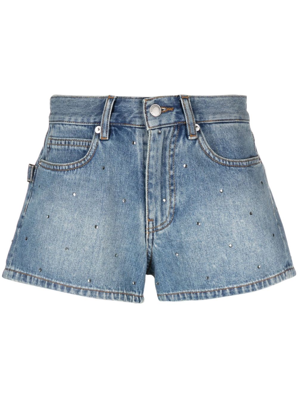 Zadig&Voltaire rhinestone-embellished denim shorts - Blue von Zadig&Voltaire