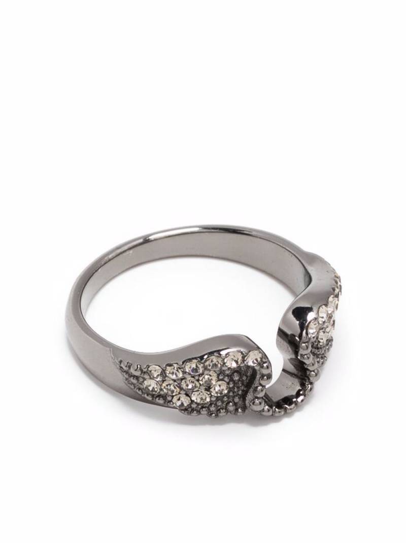 Zadig&Voltaire rock crystal-embellished ring - Black von Zadig&Voltaire