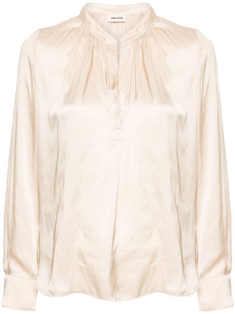 Zadig&Voltaire ruched satin blouse - Neutrals von Zadig&Voltaire