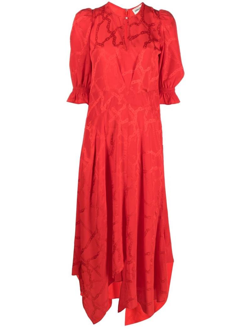 Zadig&Voltaire ruffled asymmetric silk dress - Red von Zadig&Voltaire