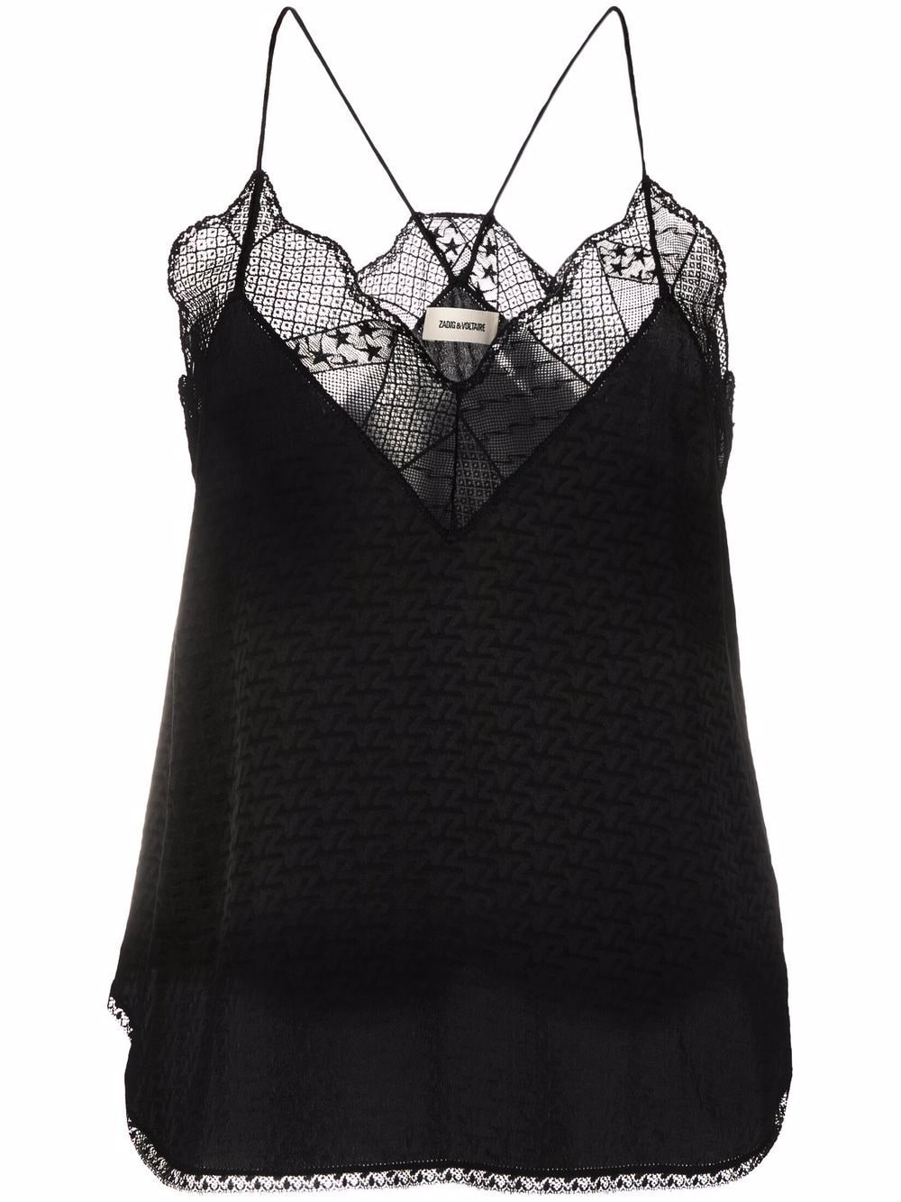 Zadig&Voltaire scallop-edge slip vest - Black von Zadig&Voltaire