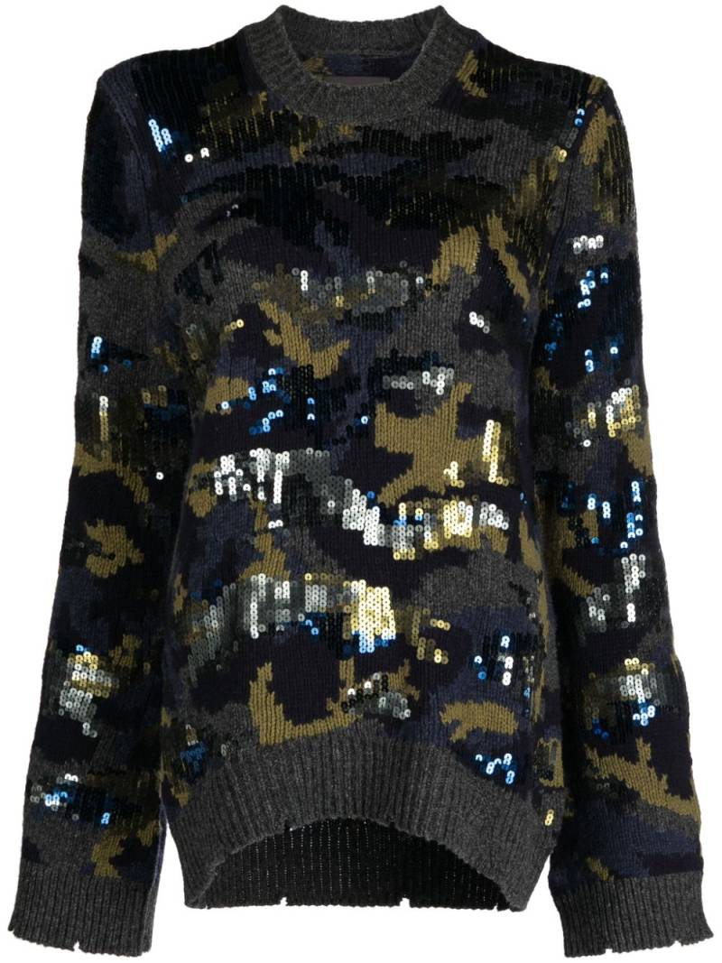 Zadig&Voltaire sequin-embellished merino-wool jumper - Grey von Zadig&Voltaire