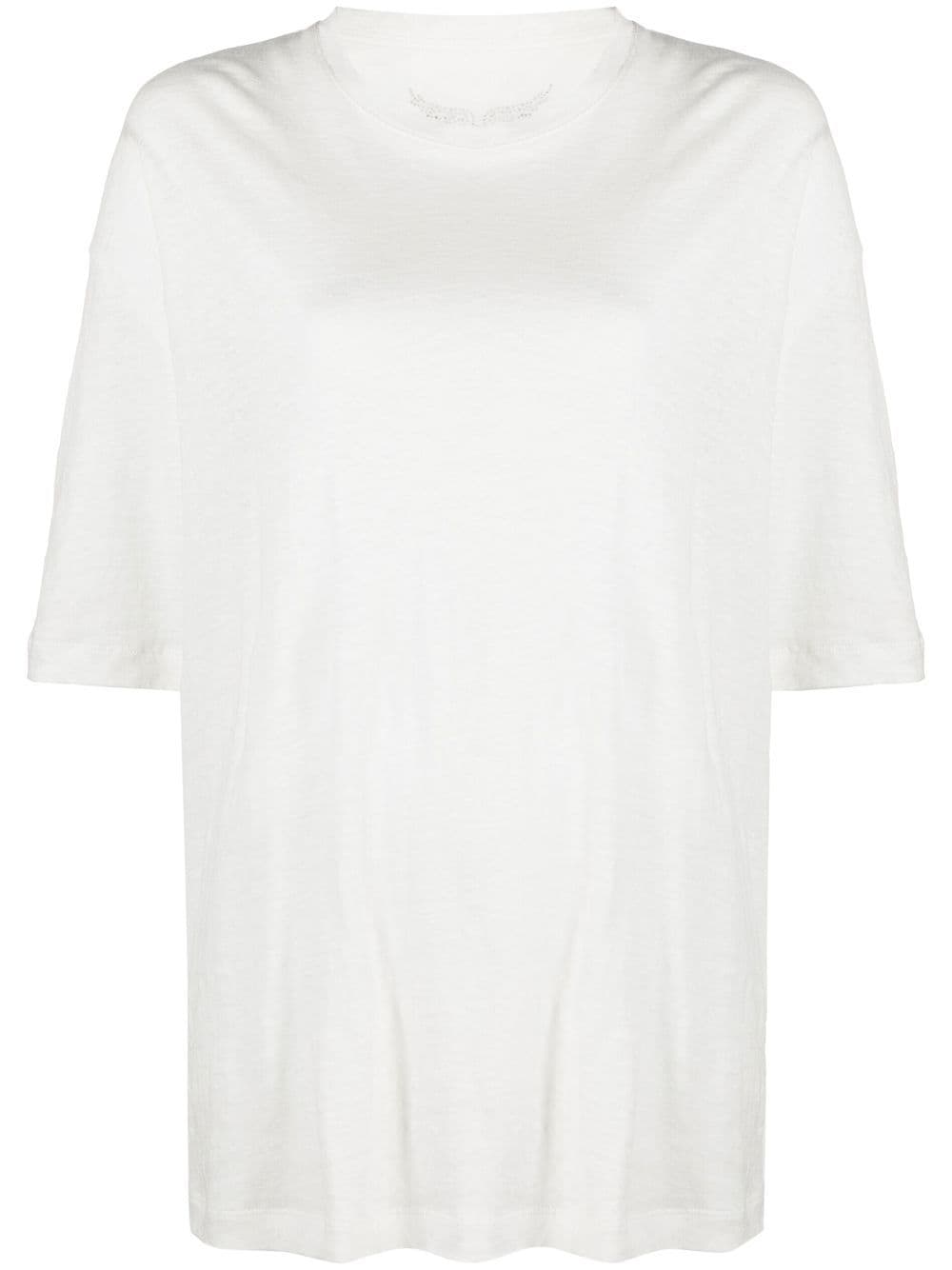 Zadig&Voltaire short-sleeve linen T-shirt - White von Zadig&Voltaire