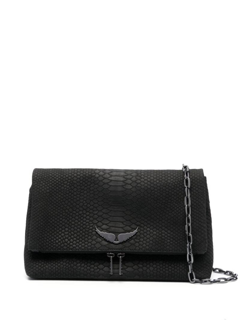 Zadig&Voltaire snakeskin leather shoulder bag - Black von Zadig&Voltaire