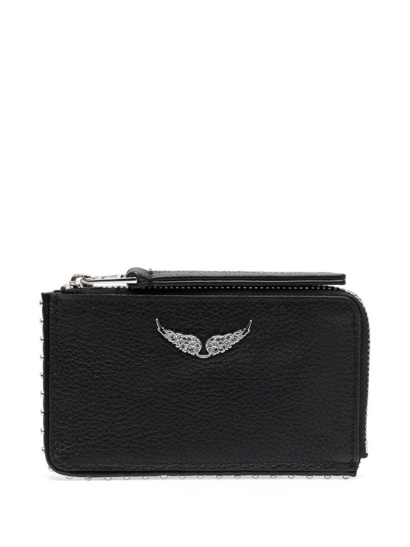 Zadig&Voltaire wing-plaque compact wallet - Black von Zadig&Voltaire