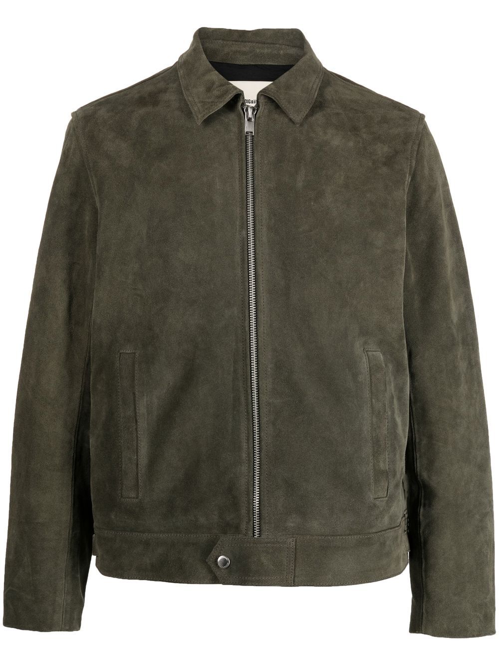 Zadig&Voltaire zip-fastening suede jacket - Green von Zadig&Voltaire