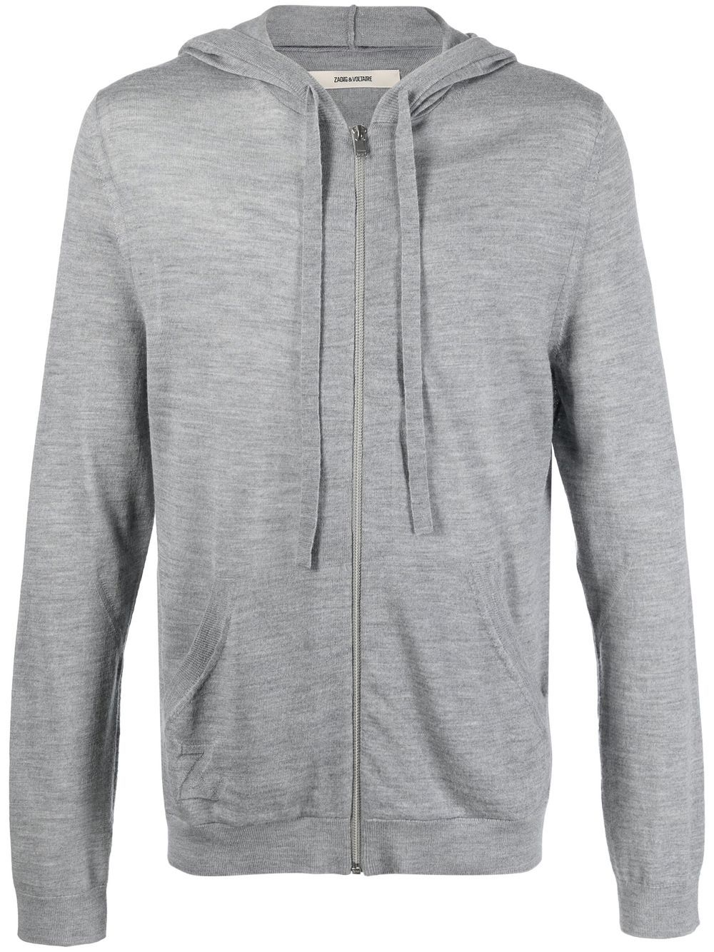 Zadig&Voltaire zipped drawstring hoodie - Grey von Zadig&Voltaire