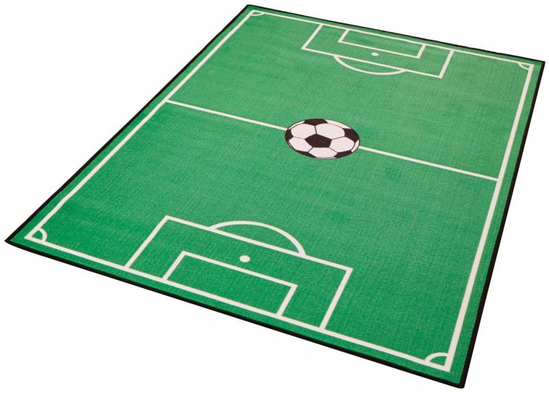 HANSE Home Kinderteppich »Fussballfeld 1«, rechteckig, 8 mm Höhe, Ball, Kurzflor, Fussball Spielunterlage, strapazierfähig, robust von HANSE Home