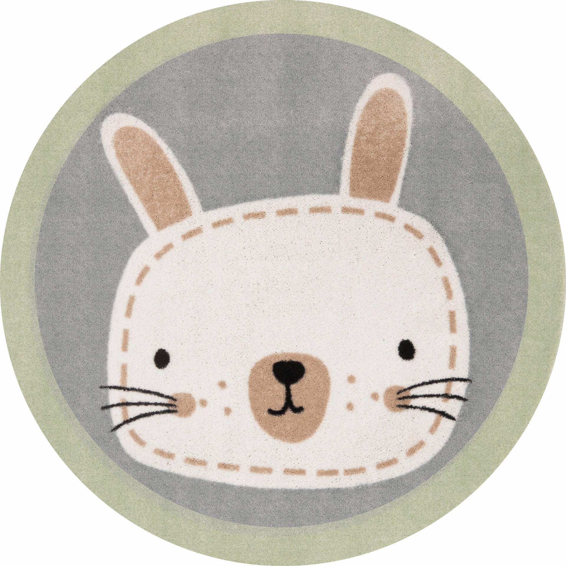 HANSE Home Kinderteppich »Leslie«, rund, 7 mm Höhe, Hase, Tiermotiv, Strapazierfähig, Pflegeleicht HANSE Home Kinderteppich »Leslie«, rund, 7 mm Höhe, Hase, Tiermotiv, Strapazierfähig, Pflegeleicht von HANSE Home