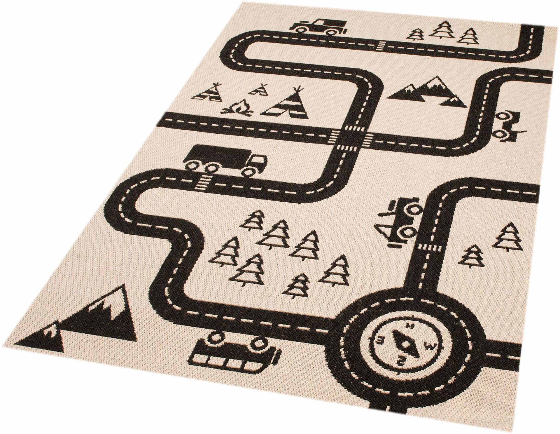 HANSE Home Kinderteppich »Road Map Charly«, rechteckig, 4 mm Höhe, Kinderteppich, Spielteppich, Kinderzimmer, 3D Effekt, Tiermotiv von HANSE Home