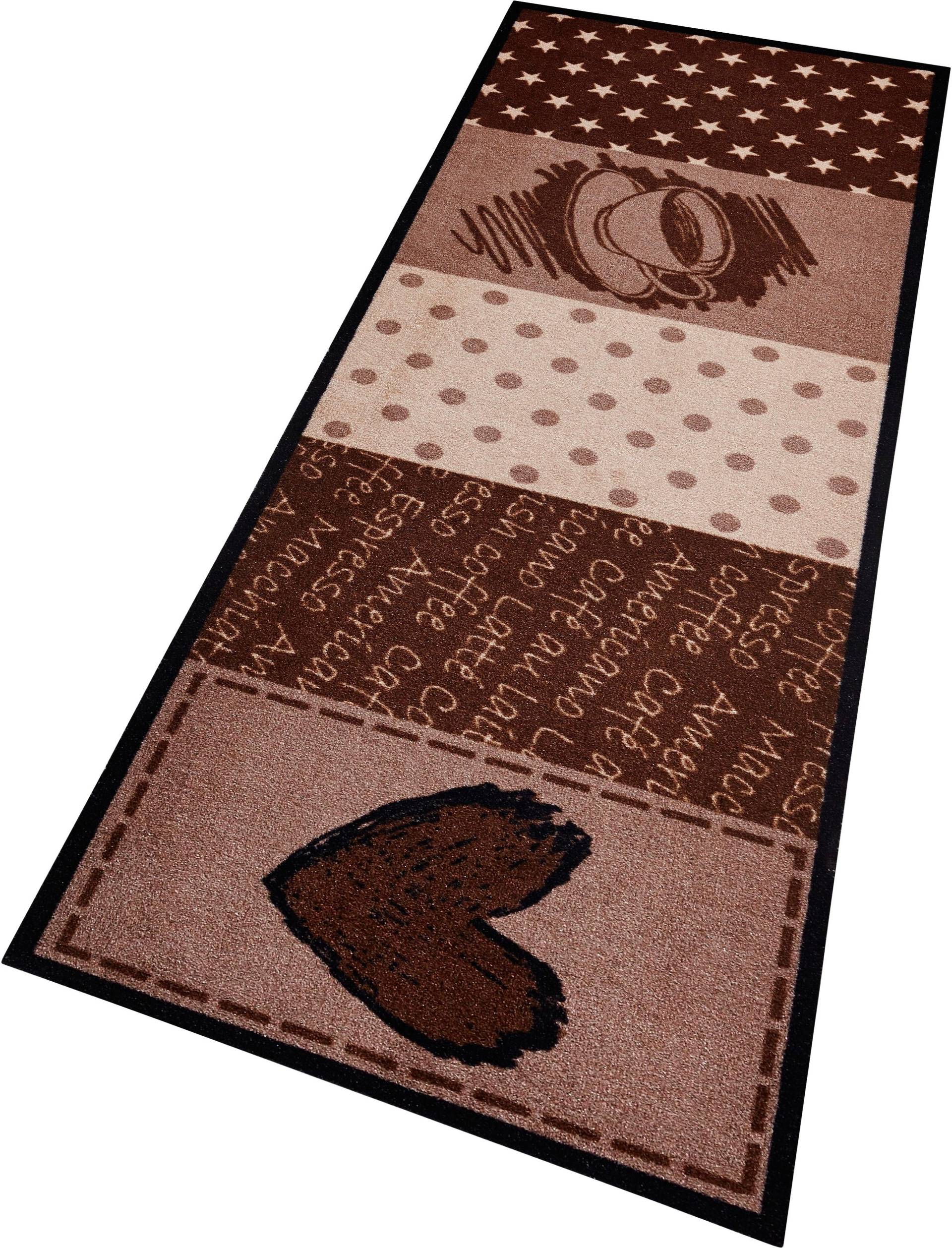 HANSE Home Küchenläufer »Coffee Heart«, rechteckig, 5 mm Höhe, Kurzflor, rutschhemmend, Patchwork, Robust, Küche, Waschbar, Kaffee HANSE Home Küchenläufer »Coffee Heart«, rechteckig, 5 mm Höhe, Kurzflor, rutschhemmend, Patchwork, Robust, Küche, Waschbar, Kaffee von HANSE Home