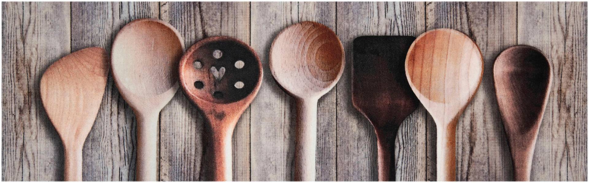 HANSE Home Küchenläufer »Cooking Spoons«, rechteckig, 5 mm Höhe, Kurzflor, rutschhemmend, Kochlöffel, Waschbar, Pflegeleicht, Küche von HANSE Home