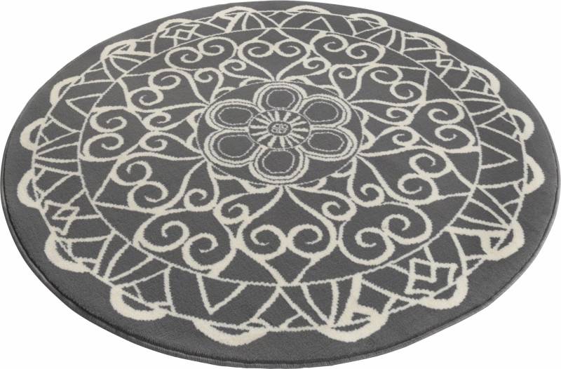 HANSE Home Teppich »Mandala 1«, rund, 9 mm Höhe, Kurzflor, Mandala Design, Graphisches Muster, Robust, Pflegeleicht von HANSE Home