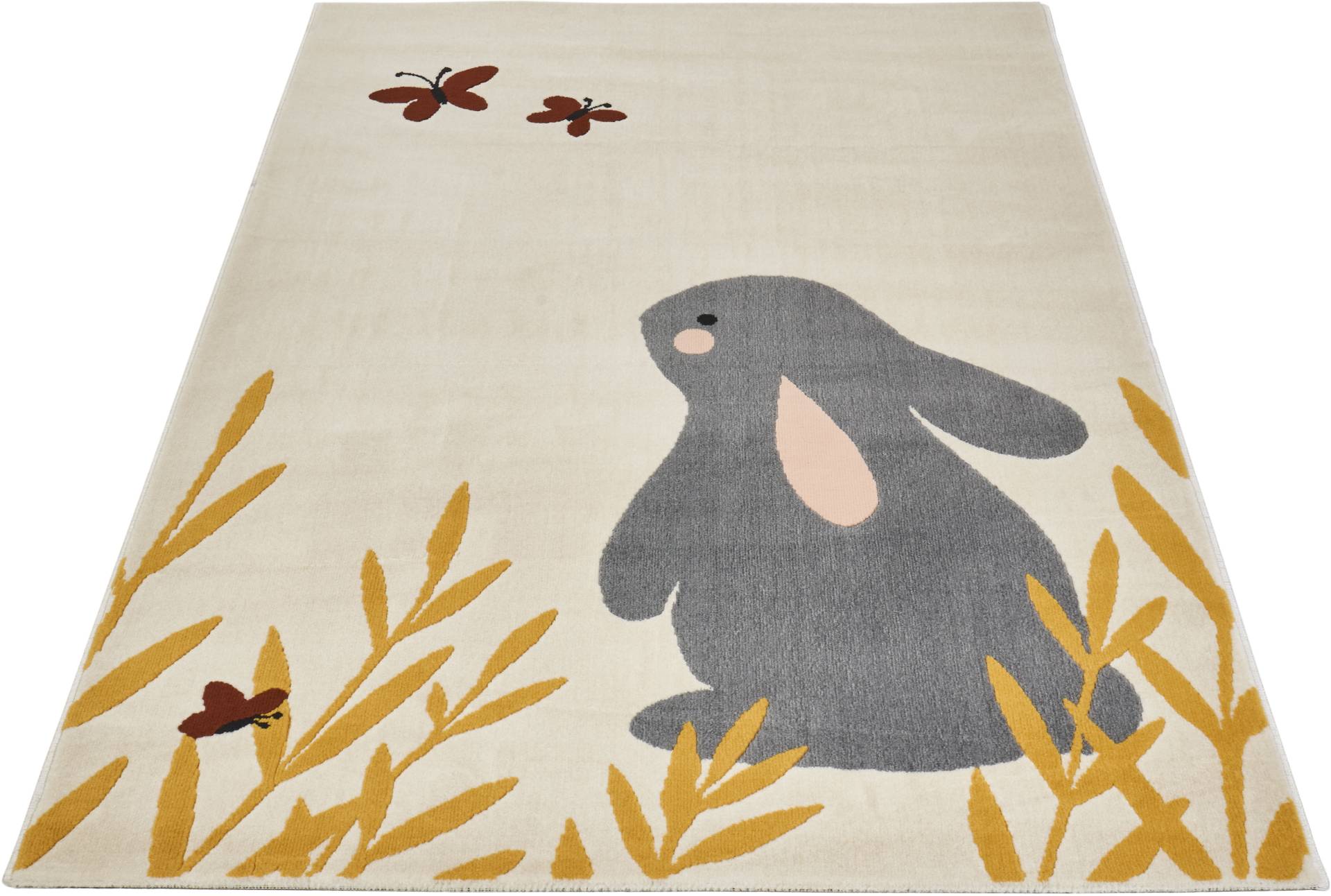 HANSE Home Kinderteppich »Bunny Lottie«, rechteckig, Hase, Kurzflor, Tiermotiv, Strapazierfähig, Pflegeleicht, Robust von HANSE Home