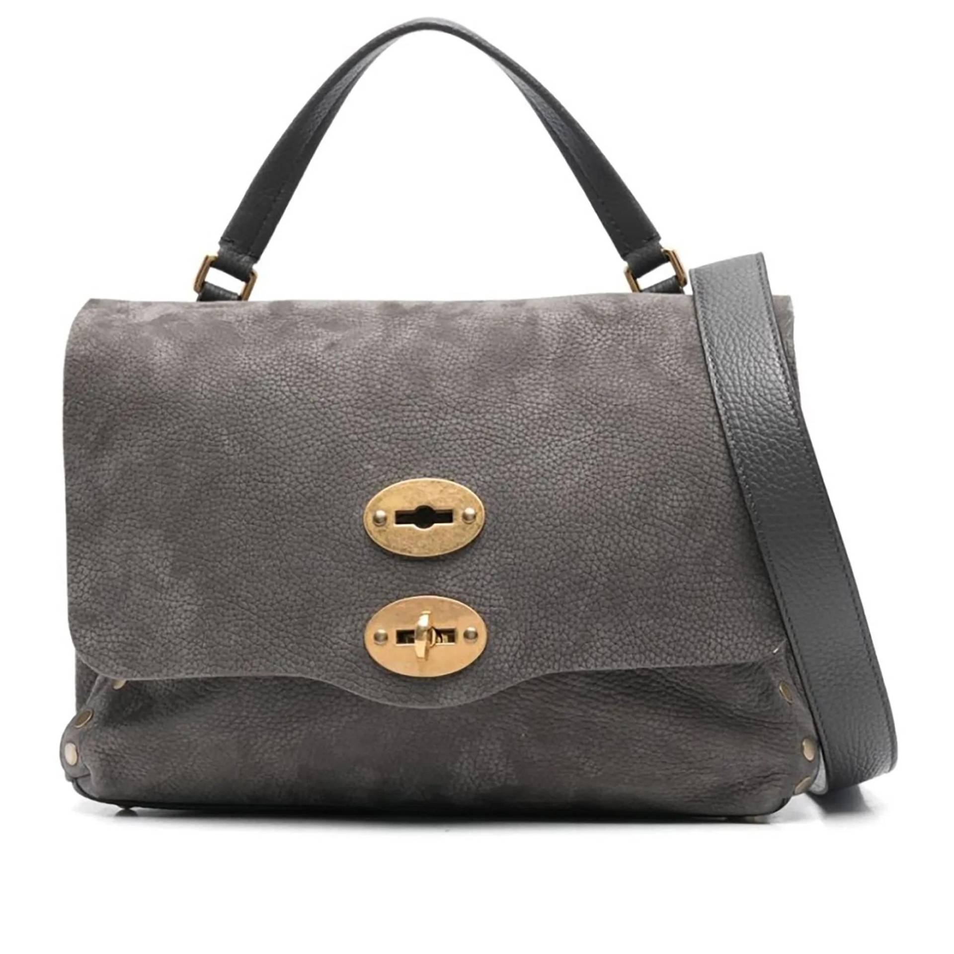 Zanellato Schultertasche - Cool Grey Calf Suede Handbag - Gr. unisize - in Grau - für Damen von Zanellato