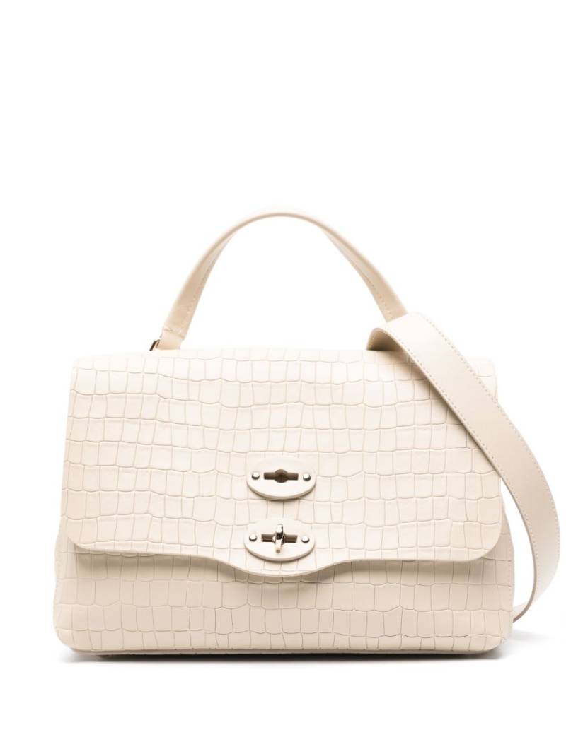 Zanellato small Postina crocodile-effect tote bag - Neutrals von Zanellato