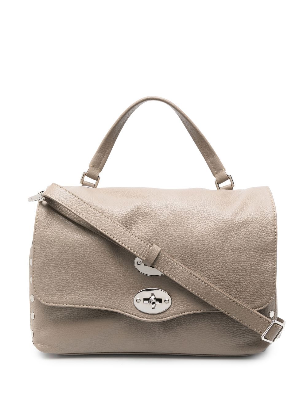 Zanellato stud -detail leather shoulder bag - Neutrals von Zanellato