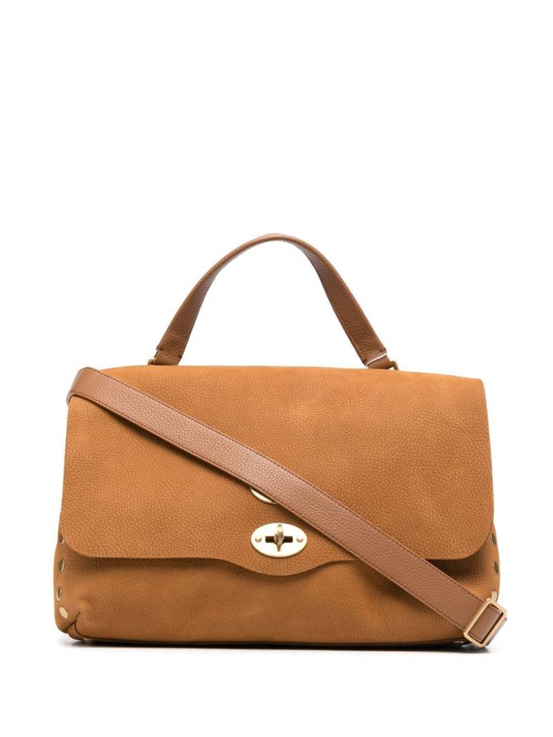 Zanellato twist-lock calf leather tote bag - Brown von Zanellato