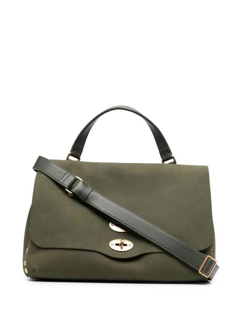 Zanellato twist-lock calf leather tote bag - Green von Zanellato