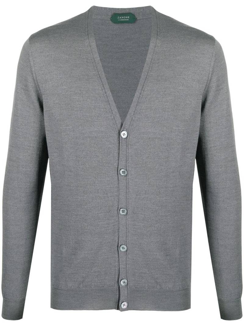 Zanone button-up knitted cardigan - Grey von Zanone