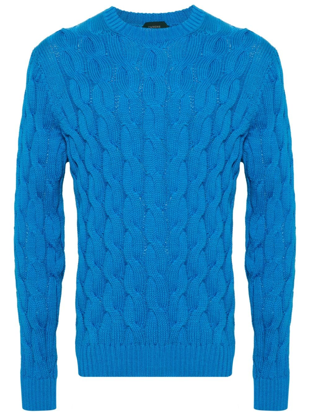 Zanone cable-knit cotton jumper - Blue von Zanone