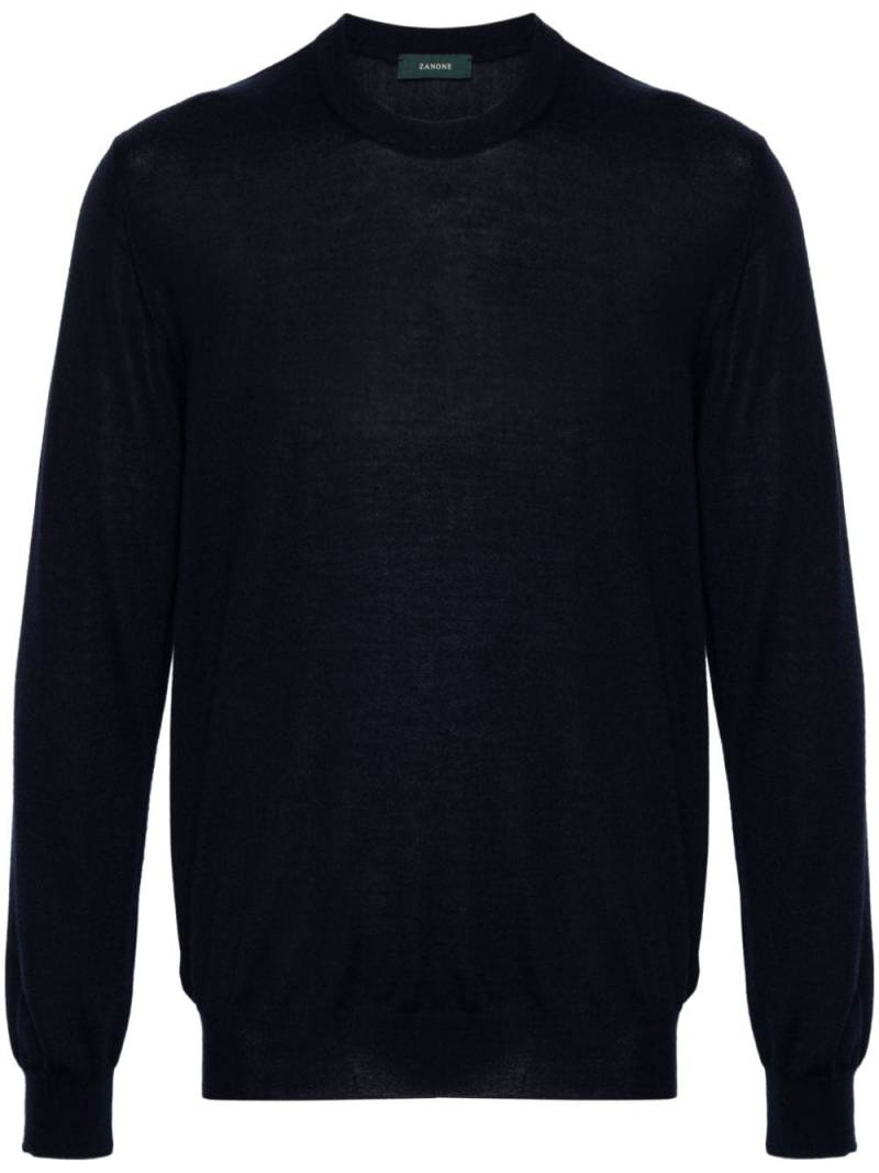 Zanone cashmere-sil crew-neck sweater - Blue von Zanone