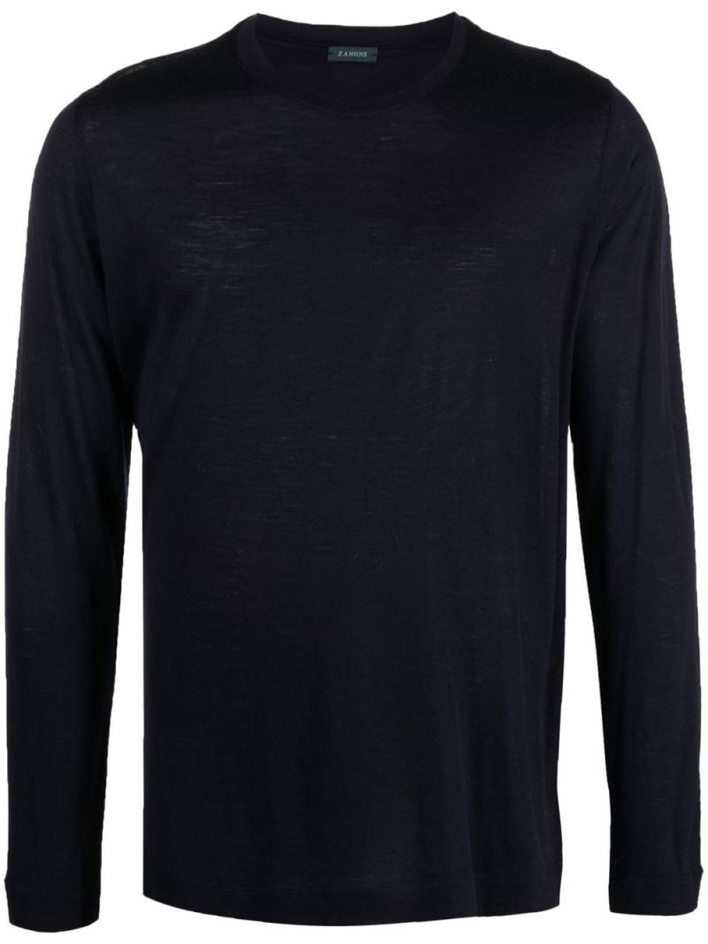 Zanone crew-neck virgin-wool jumper - Blue von Zanone