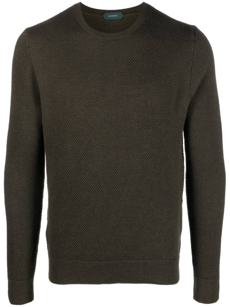 Zanone crew-neck virgin wool jumper - Green von Zanone