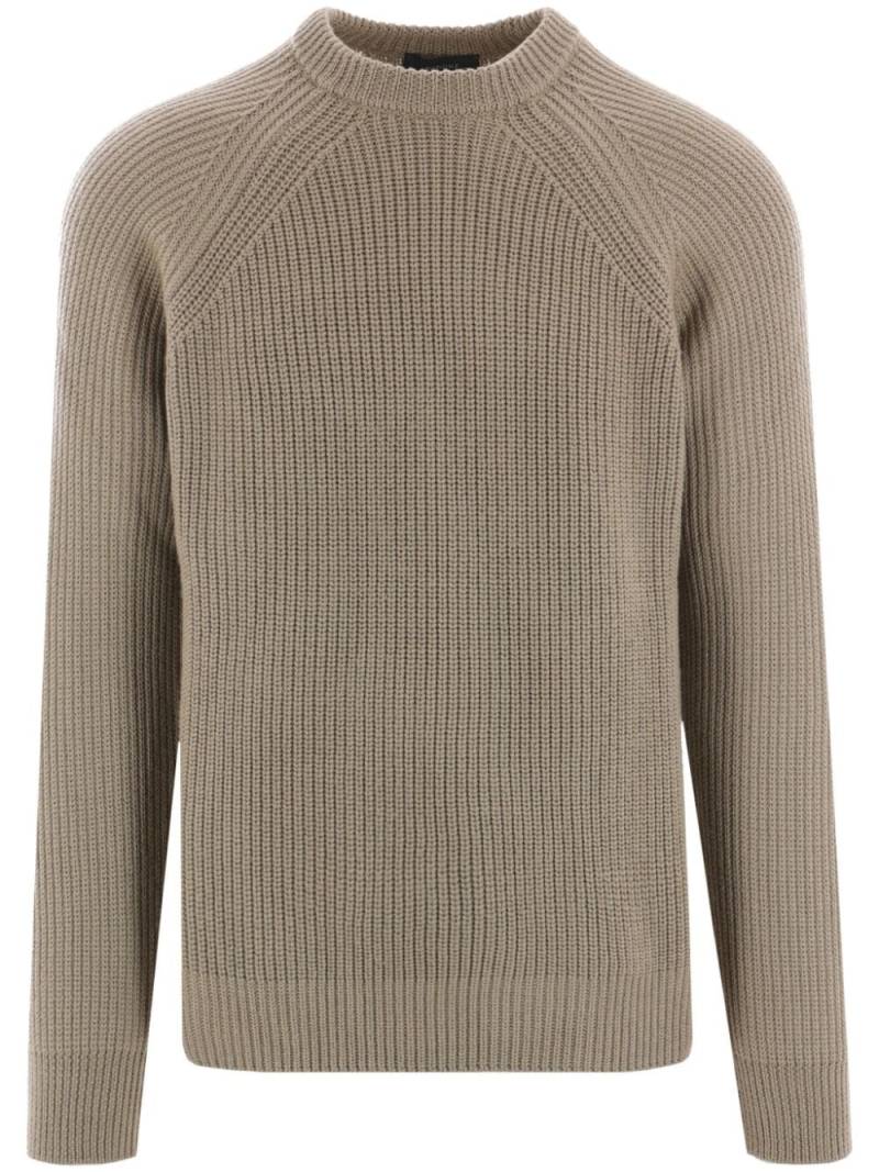 Zanone crew-neck wool jumper - Neutrals von Zanone