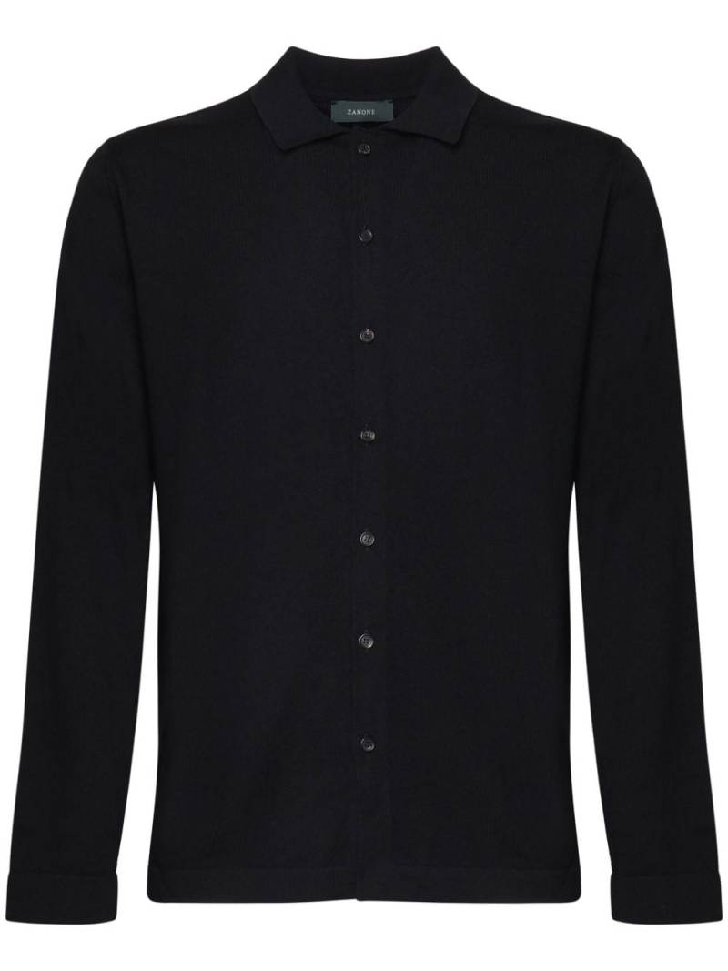 Zanone fine-knit shirt - Black von Zanone