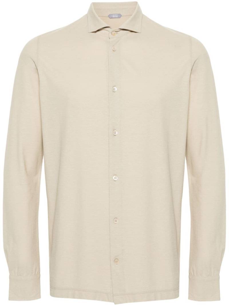 Zanone long-sleeve cotton shirt - Neutrals von Zanone