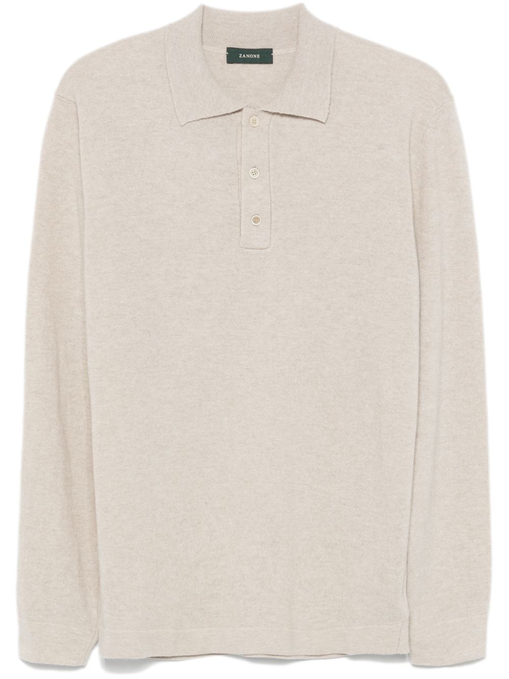 Zanone marl-knit polo shirt - Neutrals von Zanone