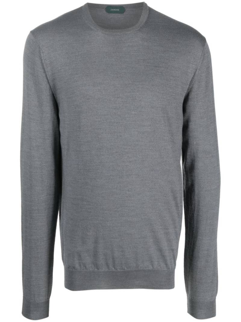 Zanone mélange fine-knit jumper - Grey von Zanone