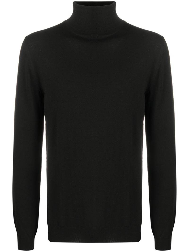 Zanone rib-trimmed roll neck jumper - Black von Zanone