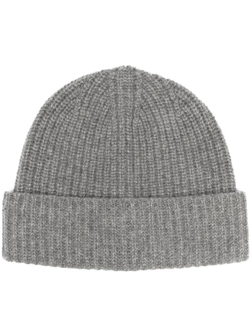 Zanone ribbed-knit cashmere beanie - Grey von Zanone