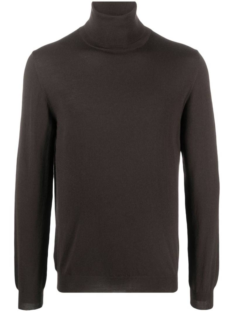 Zanone roll-neck fine-knit jumper - Brown von Zanone