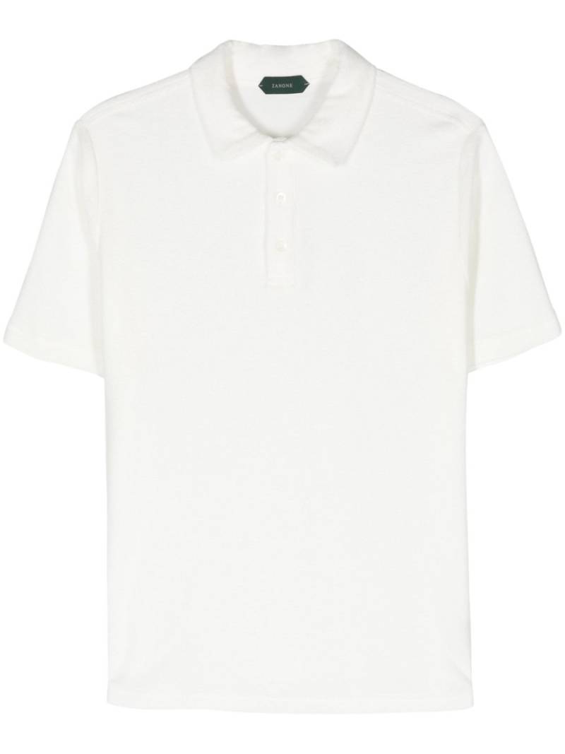 Zanone terry-cloth cotton polo shirt - White von Zanone