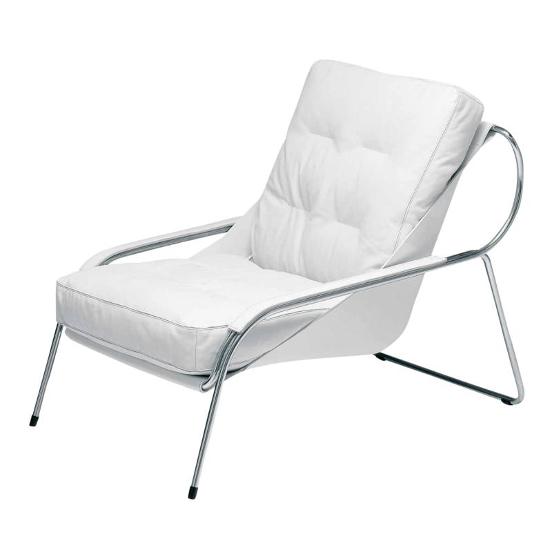 Maggiolina 900 Chaiselongue, Bezug leder pigmentato 90/0806, braun von Zanotta