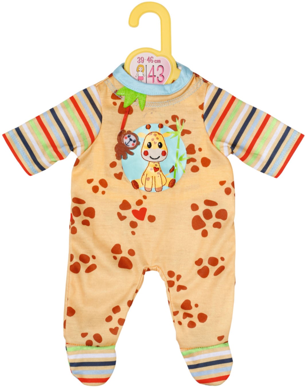 Zapf Creation® Puppenkleidung »Dolly Moda, Strampler mit Giraffe, 43 cm« von Zapf Creation®