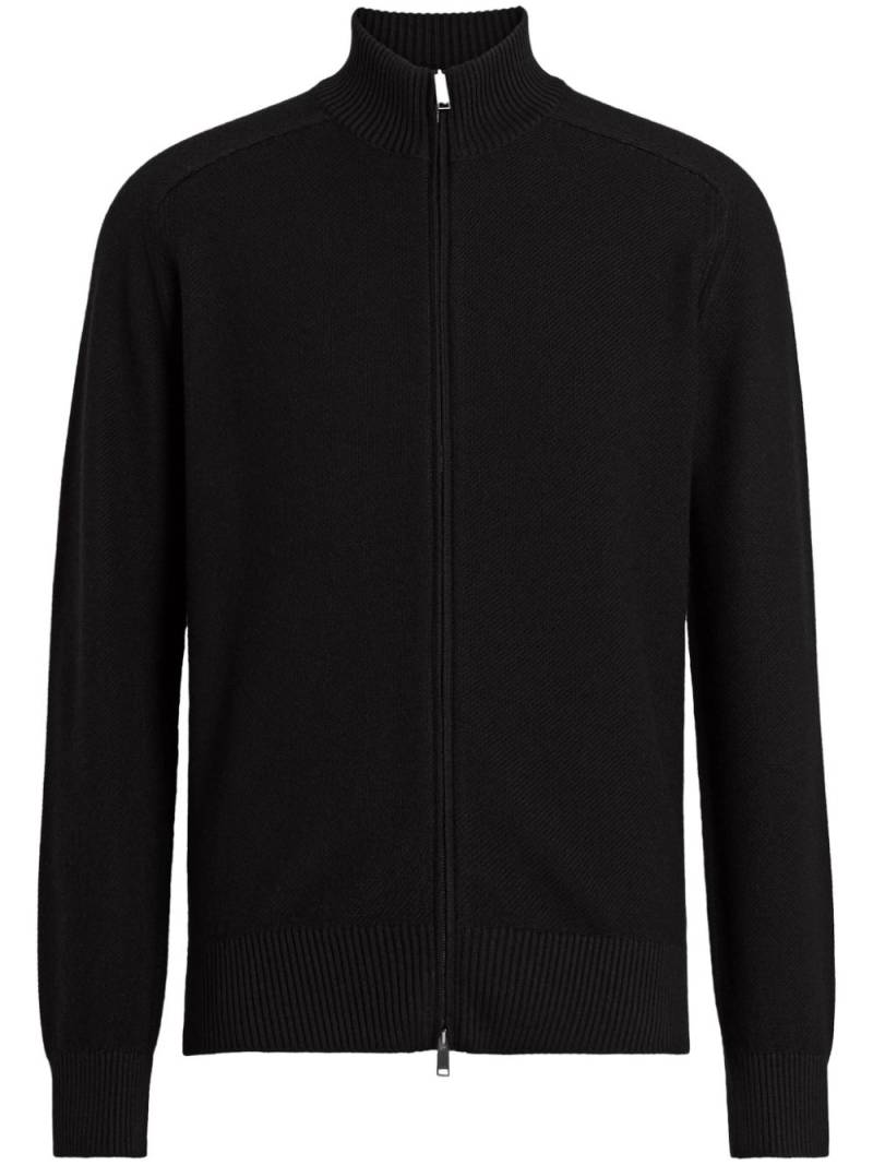 Zegna Cashseta zip-up cardigan - Black von Zegna