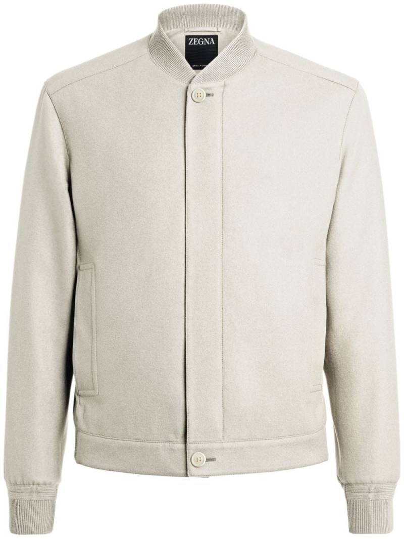 Zegna Elements Oasi cashmere bomber jacket - White von Zegna