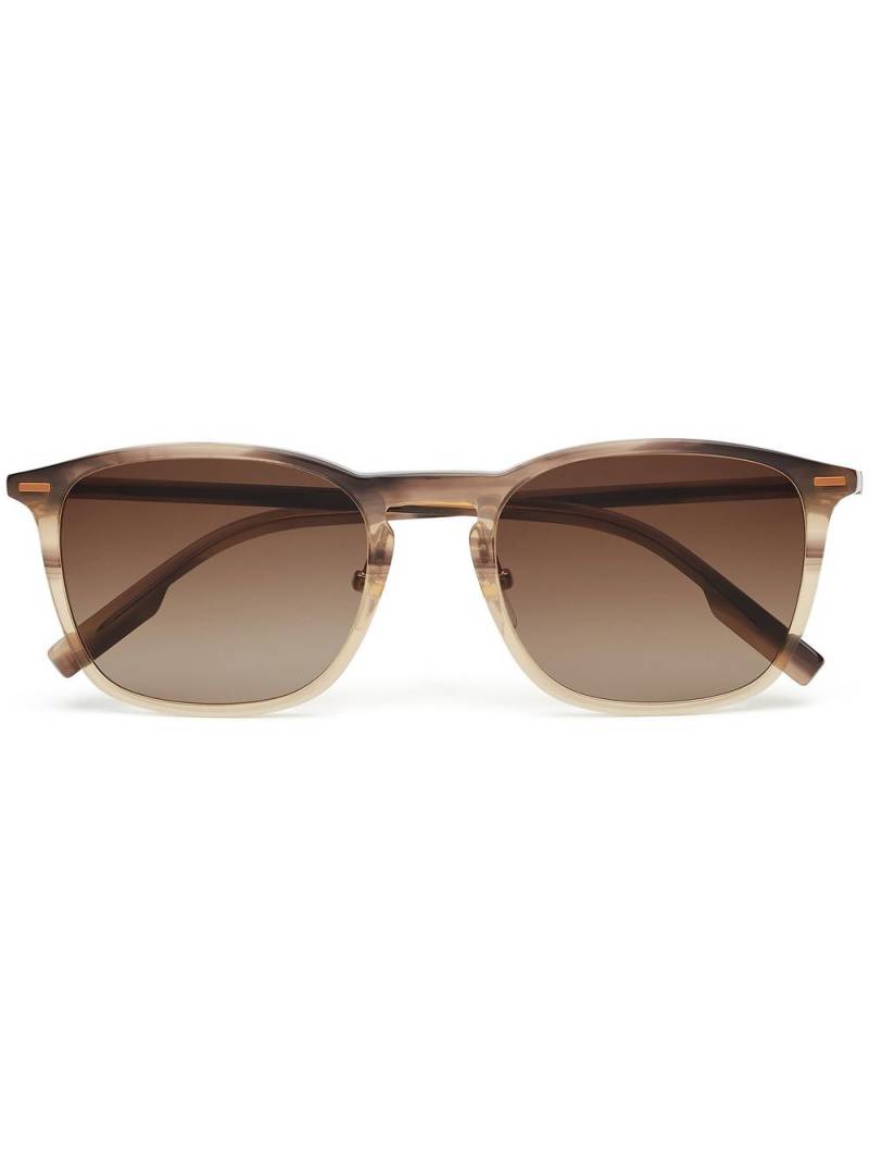 Zegna Leggerissimo square-frame sunglasses - Brown von Zegna