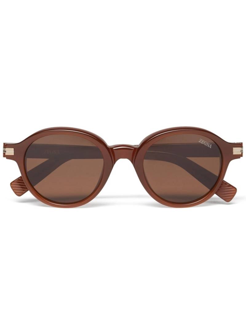 Zegna Milky Foliage sunglasses - Brown von Zegna