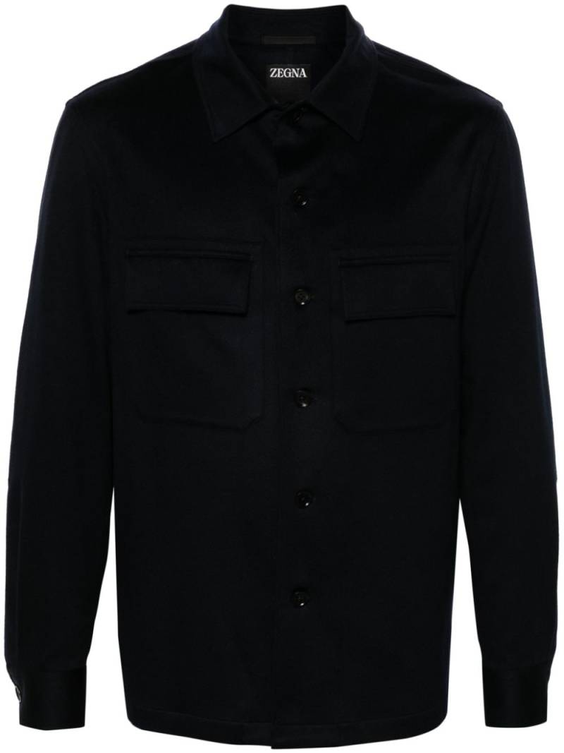 Zegna Oasi Cashmere Alba overshirt - Blue von Zegna