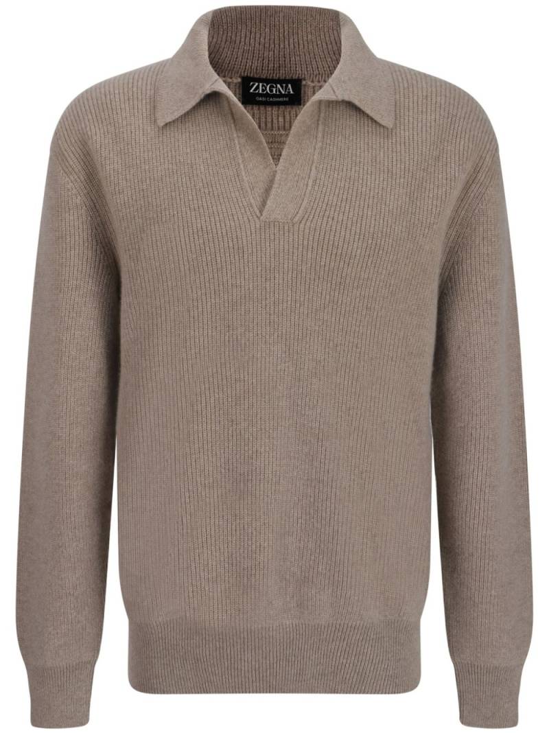 Zegna Oasi Cashmere polo shirt - Neutrals von Zegna